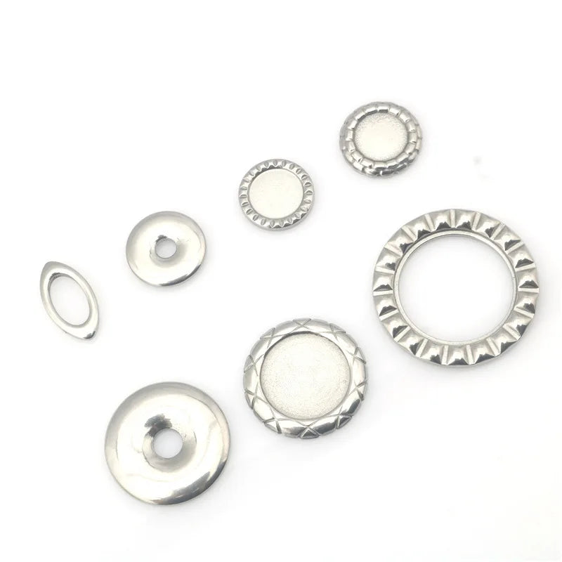 Stainless Steel Round Hollow Concentric Circle Pendant Fashion Punk with DIY Accessories