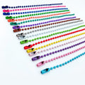 100pcs/lot 2.4mm Ball Bead Chains Fits Key Chain Dolls Label Connector for DIY Bracelet Jewelry Making 12cm
