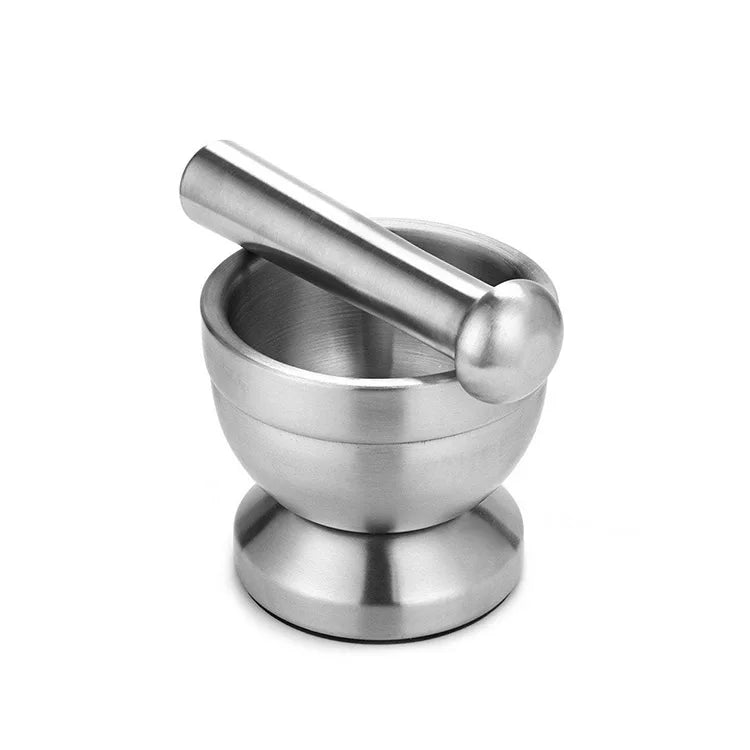 Stainless Steel Mortar Pestle Garlic Pounder Spice Mill Pharmacy Herbs Bowl Crusher Grinder Cooking Gadgets Tool