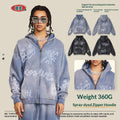 2025 Graffiti Hand-painted Full Inca Velvet Cotton Hooded Cardigan Loose Zipper Hoodie High-quality Manufacturers