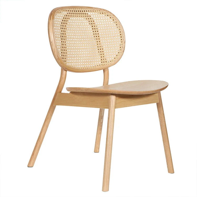 BST Customized Color Rattan Dining Chair with Solid Wood Frame Modern Cooling  for Home Furniture Home Office Restaurant Use