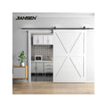 2 m /6.6 ft Top Seller Rails for Wood Black Wholesale Modern Track System Sliding Barn Door Hardware