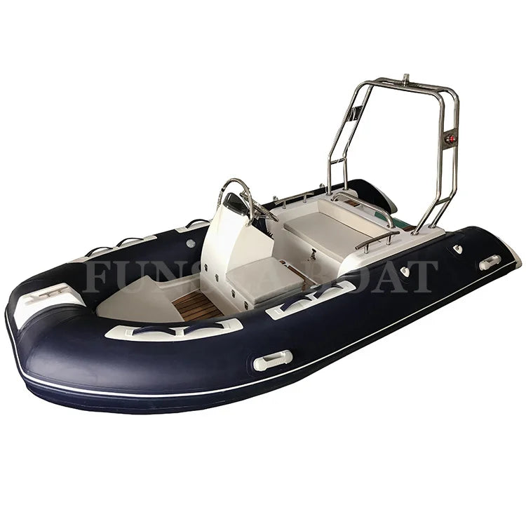 High Quality 12ft 3.6m 360 PVC Hypalon Air Tube Rigid Hull Fiberglass Rib Inflatable Boat Center Console FUNSEA RIB360 CE
