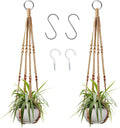 2 Pcs Plant Hangers Hanging Plant Holder for Indoor Outdoor with 4 Hooks