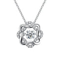 Wholesale Customized Genuine 925 Sterling Silver Octagon Star Wreath Dancing Moissanite Pendant Necklace Jewelry for Women