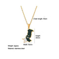 BINSHUO Wholesale Custom Stainless Steel Jewelry Drop Oil Pakistan Nation Map Flag Men Pendant Charm Couples Necklace for Women