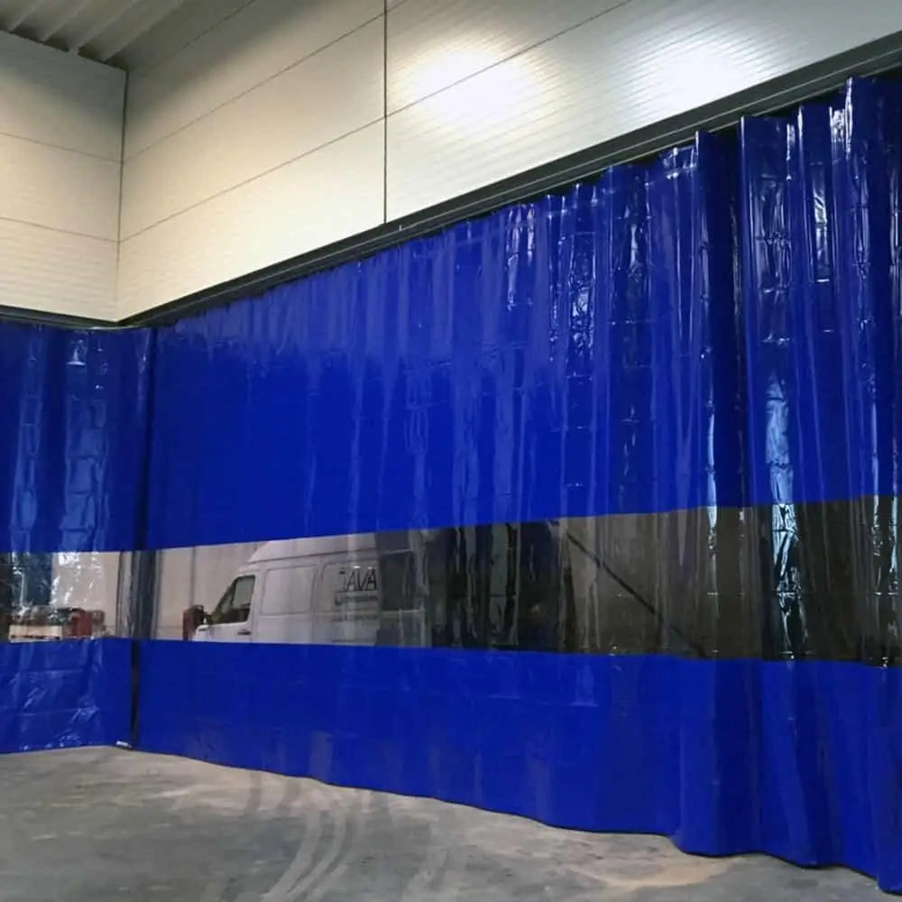 Waterproof Coated Plain/Plaid 100% Polyester Mesh Curtain for Boys & Girls Car Wash Bay Lightweight Industrial Use