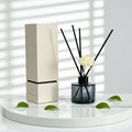 Sale 100ml 120ml 200ml 500ml Sustainable Round Room Black Fragrance Floral Rattan Luxury Glass Reed Diffuser Bottle with Box