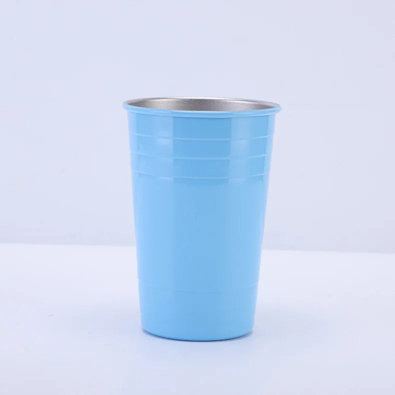 FX Factory Hot Sale 450ml Stainless Steel Pint Cups Water Tumblers Chilling Beer Glasses Travel Mug Outdoor Camping Water Cup