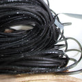 SINONG 4mm 5-Row Rhinestone Cord Flat Back Black Water Glass Rope for DIY Shoe Bag & Clothing Glue Technique