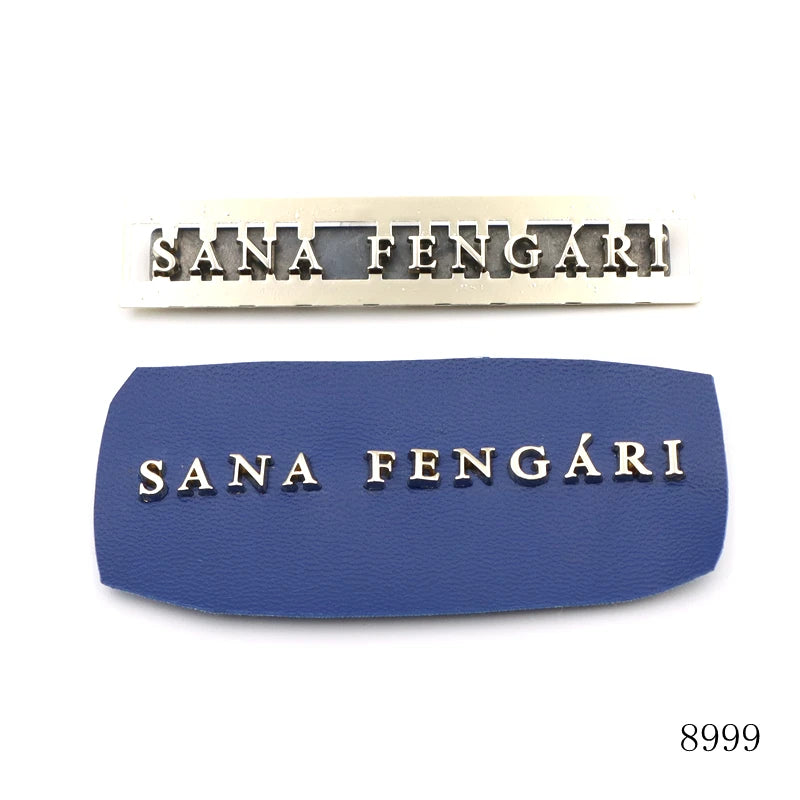 Luxury Handbag Hardware Supplies Small Metal Letter logo Separated Alphabet Custom Metal logo Label