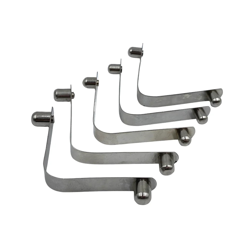 Stainless Steel Double Solid Button-type Spring Clip V-shaped Spring Button Clip Elastic Button Clip for Photographic Equipment