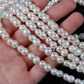 Natural Freshwater Pearl 7-8mm White Eight-Figure Gourd Beads Loose Irregular Baroque DIY Jewelry Material