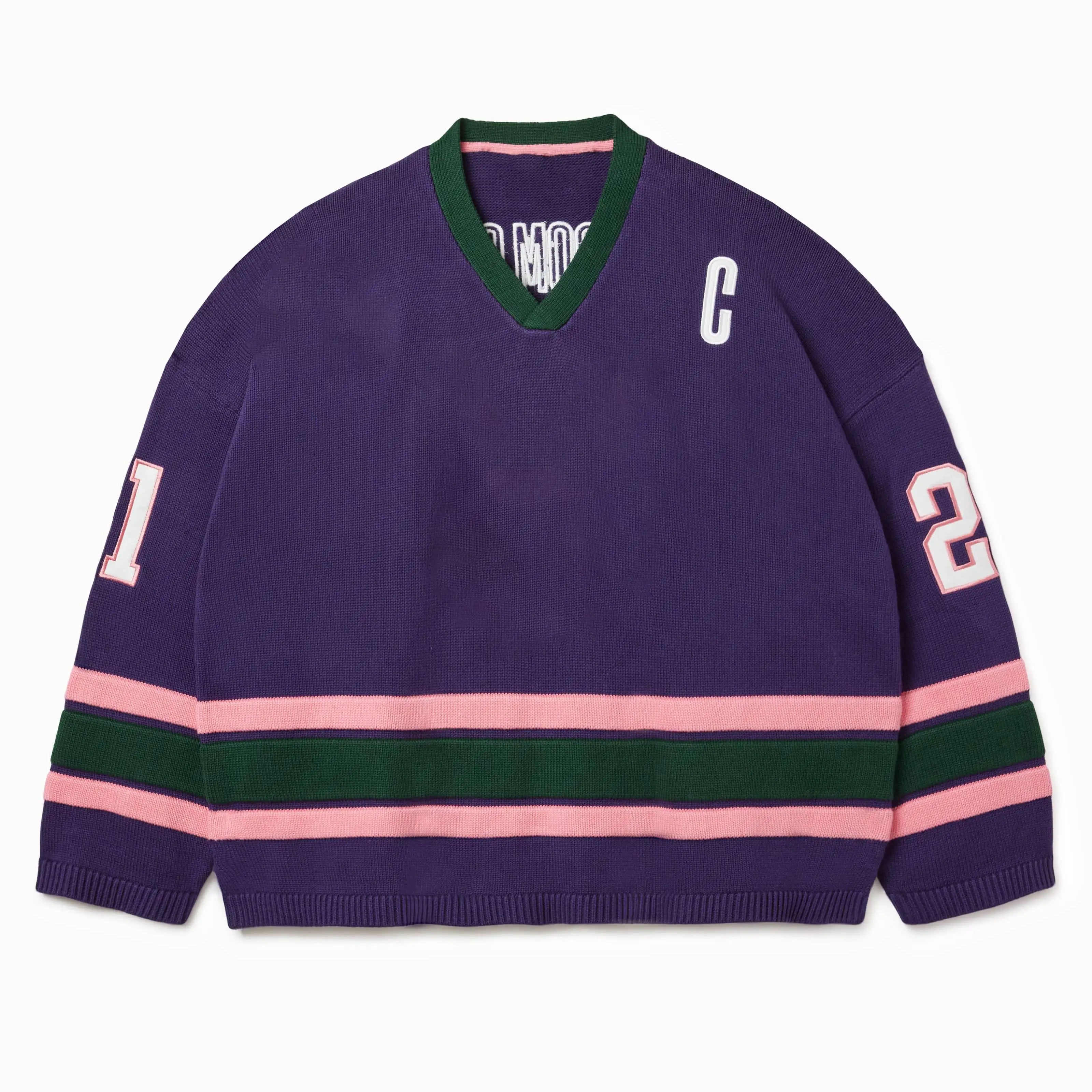 Custom Design Embroidery Logo Autumn Knitted Pullover Jumper Top 100% Cotton Long Sleeve Jacquard Sweater Jerseys