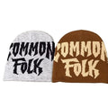 Customize All Over logo Cuffless Unisex Knitted Jacquard Beanie Hat Cap Manufacturer Beanies
