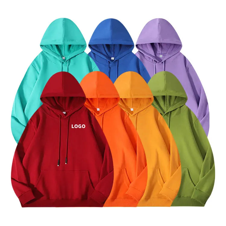2024 Hot Sale 260 Gsm French Terry Lining Pullover Customized Logo Blank Plain Unisex Men Hoodie Sweatshirt