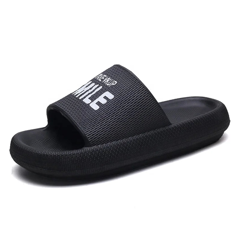 2021 Summer Home Men's Casual Slide Slippers Non-Slip Platform Flops for Beach Fashion Simple Design with Drop Shipping