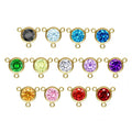 14K Gold Filled Jewelry Charm Connector Pendant 6mm 12 Birthstone Lucky Charms for Jewelry Making