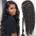 Fast Shipping Wholesale Human Hair Wig 13x4 Lace Front Wigs Deep Wave Long Length 4/30 Color Double Weft