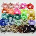 40-Color 5mm Twilled Knotted Hair Ties Golden Beads Ends Rubber Elastic Hair Bands Scrunchies Ponytail Holder Girls Accessories