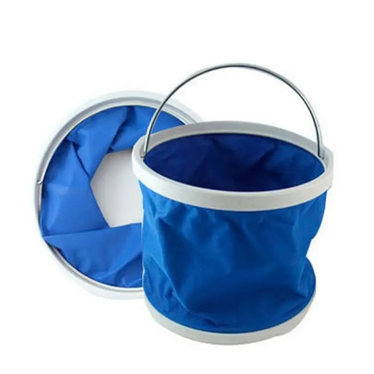 Wholesale Outdoor Car Washing Fishing Tools and Cleaning Supplies Bag Blue Oxford Cloth Folding Buckets