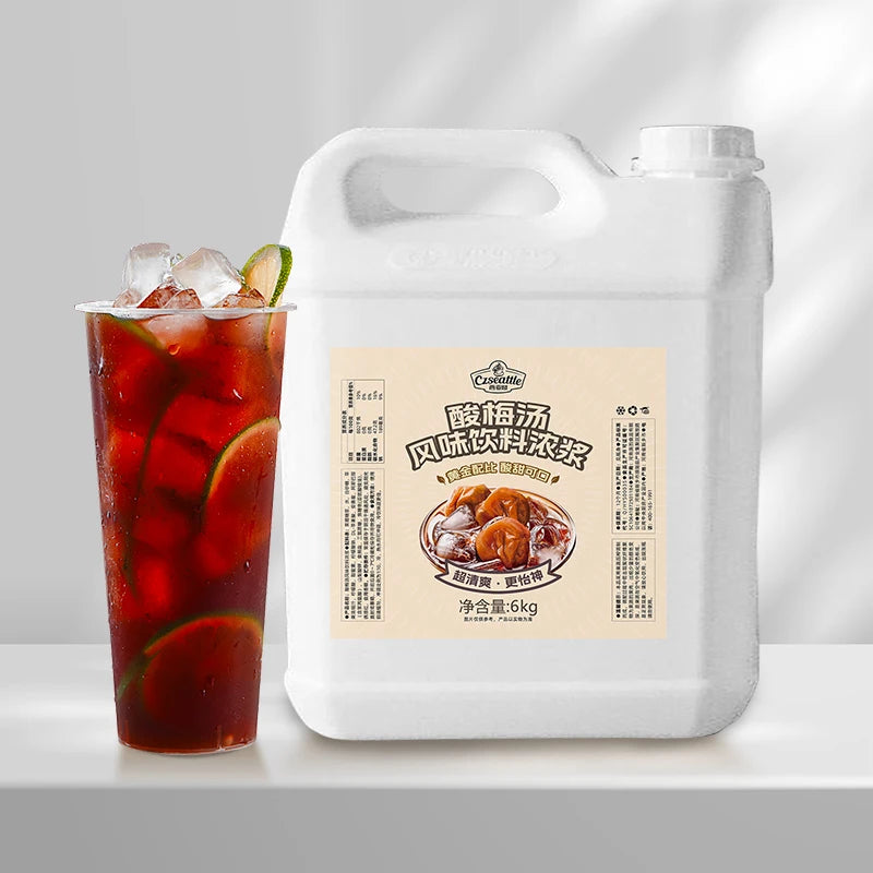 Czseattle Sour Plum Soup Flavor Syrup Concentrated Liquid Flavored Syrup Ingredients for Bubble Tea