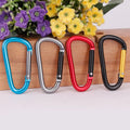 China Factory Wholesale Fashion Double Color Metal D Shape 6CM Carabiner Swivel Hook Clip Aluminum Quick Release Snap SHIXIA