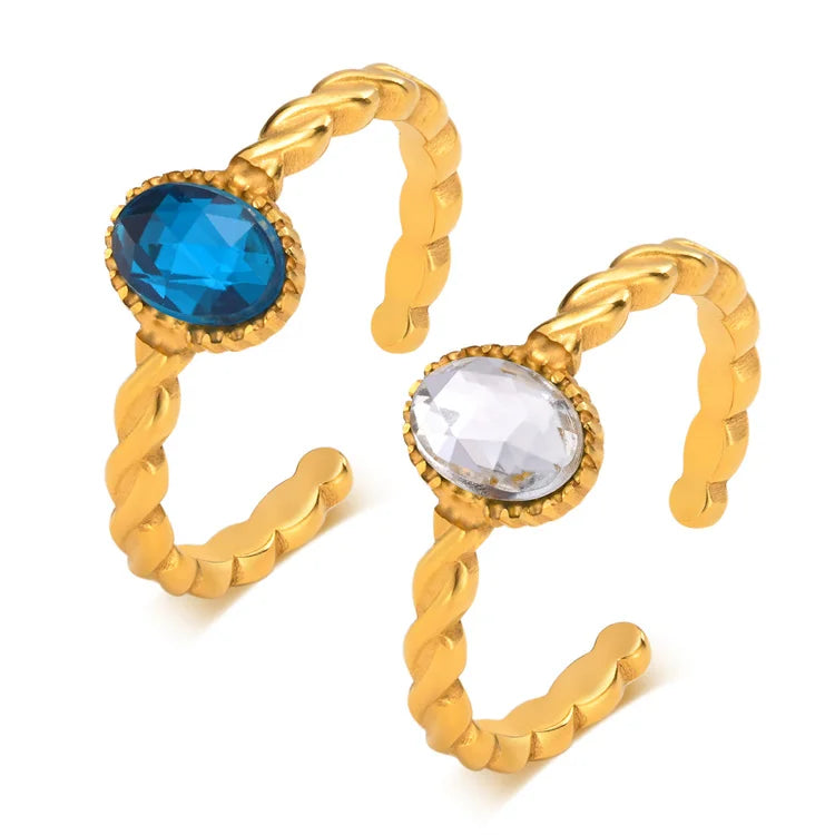 New Fashion Jewelry Stainless Steel Cz Zircon Hoop Ring Jewelry