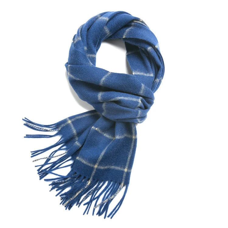 2024 New Plaid Design Luxury Quality Stock Lambswool Shawl Super Soft Cashmere Wool Lightweight Long Autumn Hand Made ODM Brand MegaBDM