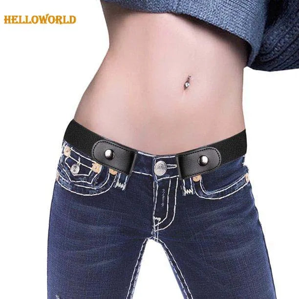 Belt Buckle Free Waist Stretchy Adjustable Waistband Lazy Comfortable Buckle Free Invisible Elastic Waist Belt
