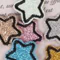 3M Self-Adhesive Shiny Glitter Star Heart Patch Eco-Friendly Fabric Embroidered DIY Patch for Hat Available in Multiple Colors