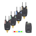 Hirisi Waterproof Carp Fishing Bite Alarm Set with Snag Ear Bar Wireless Fishing Alarm Set with Sound LED B1230