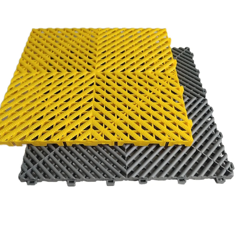 Modern Design PP Removable Plastic Interlocking Floor Mats Anti-Slip for Car Washing Workshop Garage Hotel Basement Applications