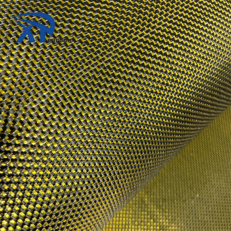 Glitter Lines Reflection Carbon Fiber Fabric  Golden+golden Carbon Fiber Clothing for Engineering Strengthening