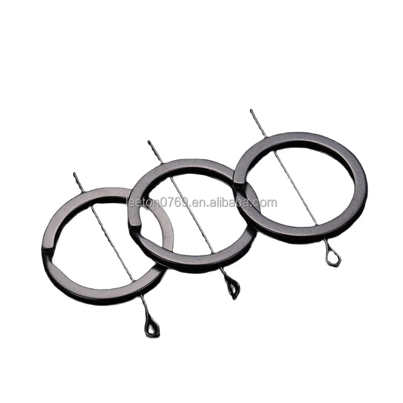 Factory Supply 1.8 X 25mm Round Matte Black Flat Split Keyring