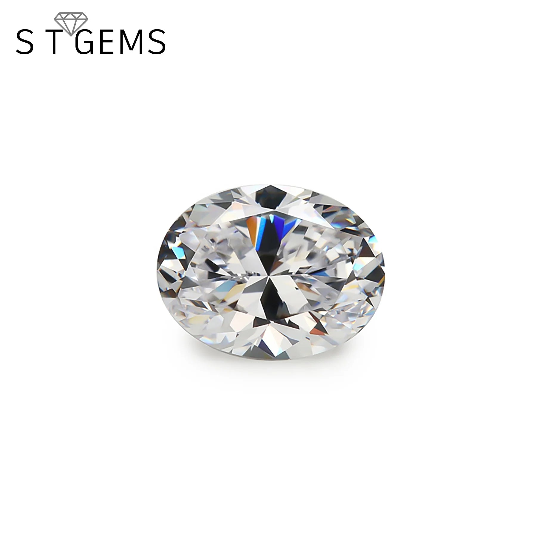 Synthetic Cheap White CZ Stone Oval Cut Cubic Zirconia Stones for Sale