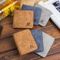 Newest Hot Sale Top Custom Grain Leather Minimalist Retro  Wallet Card Holder for Men