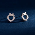 Wholesale Earrings Jewelry Rhodium Plated Cubic Zirconia Butterfly Stud Earring 925 Sterling Silver Fine Jewelry Earrings