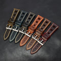 20 22 24 mm Soft Yellow Brown Green Coffee Grey Black Wine Red Royal Blue Washable Breathable Waterproof Watch Band Strap Belt
