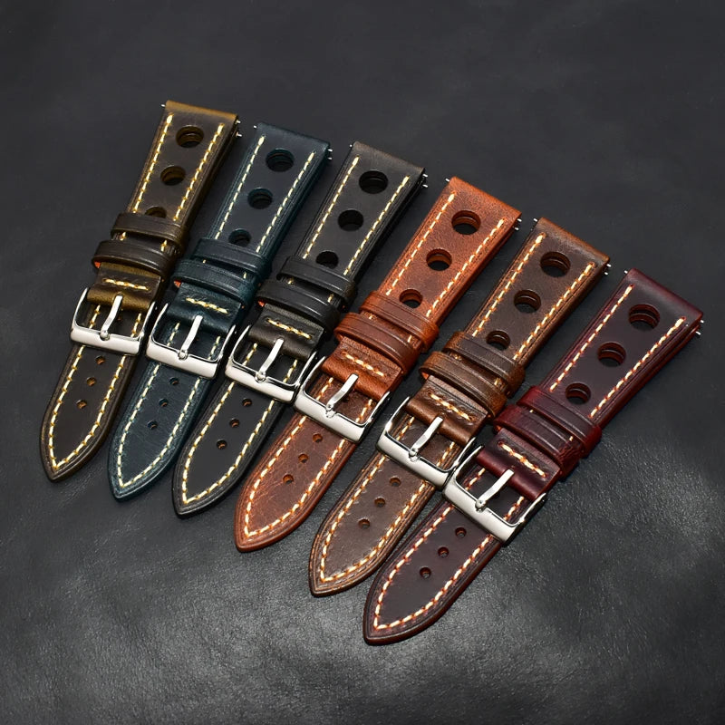 20 22 24 mm Soft Yellow Brown Green Coffee Grey Black Wine Red Royal Blue Washable Breathable Waterproof Watch Band Strap Belt