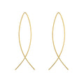 Minimalist Silver Wire Fish Shaped Hoop Earrings Personality 925 Sterling Silver Huggie Earrings