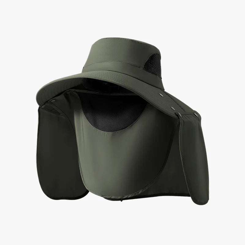 Foldable Neck Cover Face Mask Fishing Fisherman Cap Sun Protection Outdoor Climbing Hiking Bucket Hat