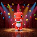 Outdoor Advertising Custom Products Inflatable Red Dinosaur Suit Inflatable Cartoon Animal Moving Inflatable Dinosaur Costume