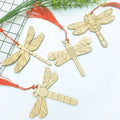 Factory Custom Eco-Friendly Modern Metal Dragonfly Bookmark Hot Selling Bamboo Wooden Book Holder