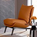 Accent Chair Living Room Simple Single Metal Chairs Range PU Synthetic Leather Cheap Modern Home Leisure Chairs