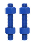 ANSI A193 B7 with HH Nuts 3/4\"-10 Thread Size 6-1/4\" Long Black Steel B7 Blue PTFE Coated Threaded Rods Stud Bolts