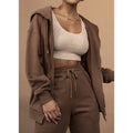 L12 2026 Fall Winter Spring Custom Logo Zipper Pocket Jogger Set Unisex 3 Pieces Sets Women Causal Full Zip up Hoodie Set