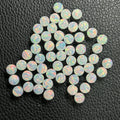 3mm to 12mm White Opal OP534 Fancy Fire Gemstone Round Beads Synthetic Opal Beads