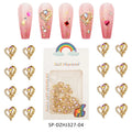 Heart Shaped Designer Charms for Nail Art Alloy Accessories Aurora Gems Jewelry for Multi-Colors Nail Rhinestone