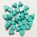 DIY Good Polished Triangle Blue Turquoise Cabochon 10mm Loose Stones Crafts